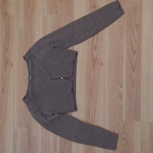 ●NEW●Fuzzy long sleeve fitted cropped cardigan